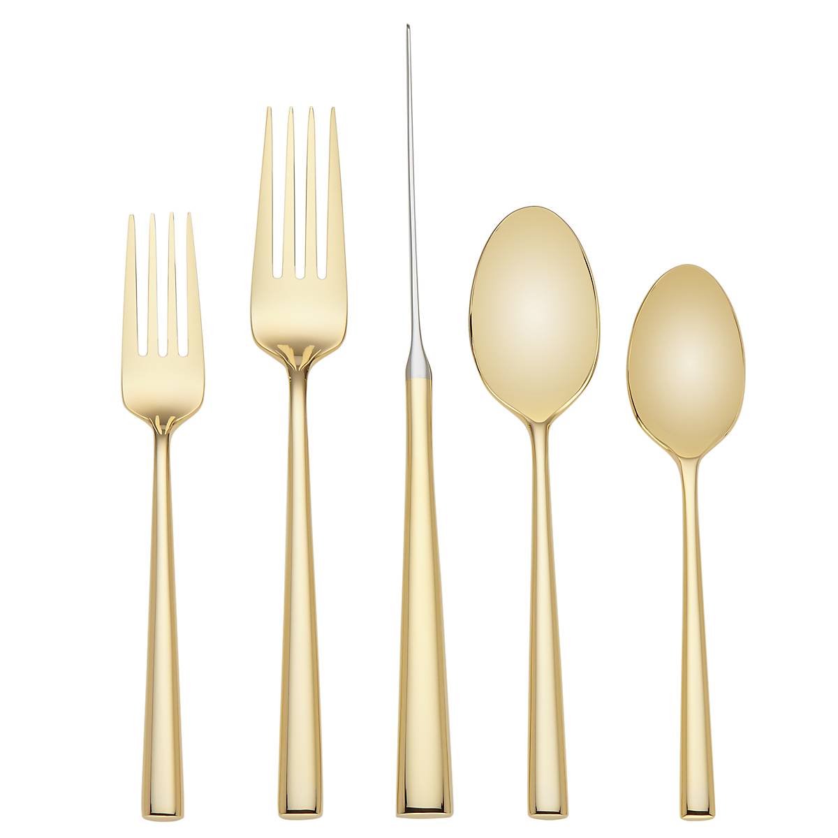 Malmo Gold 5pc Flatware Set