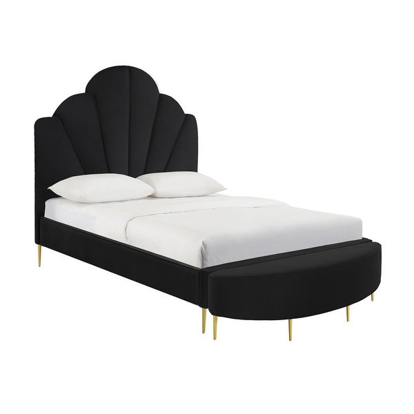 Bianca Velvet Bed and Bench Set - - 36006383