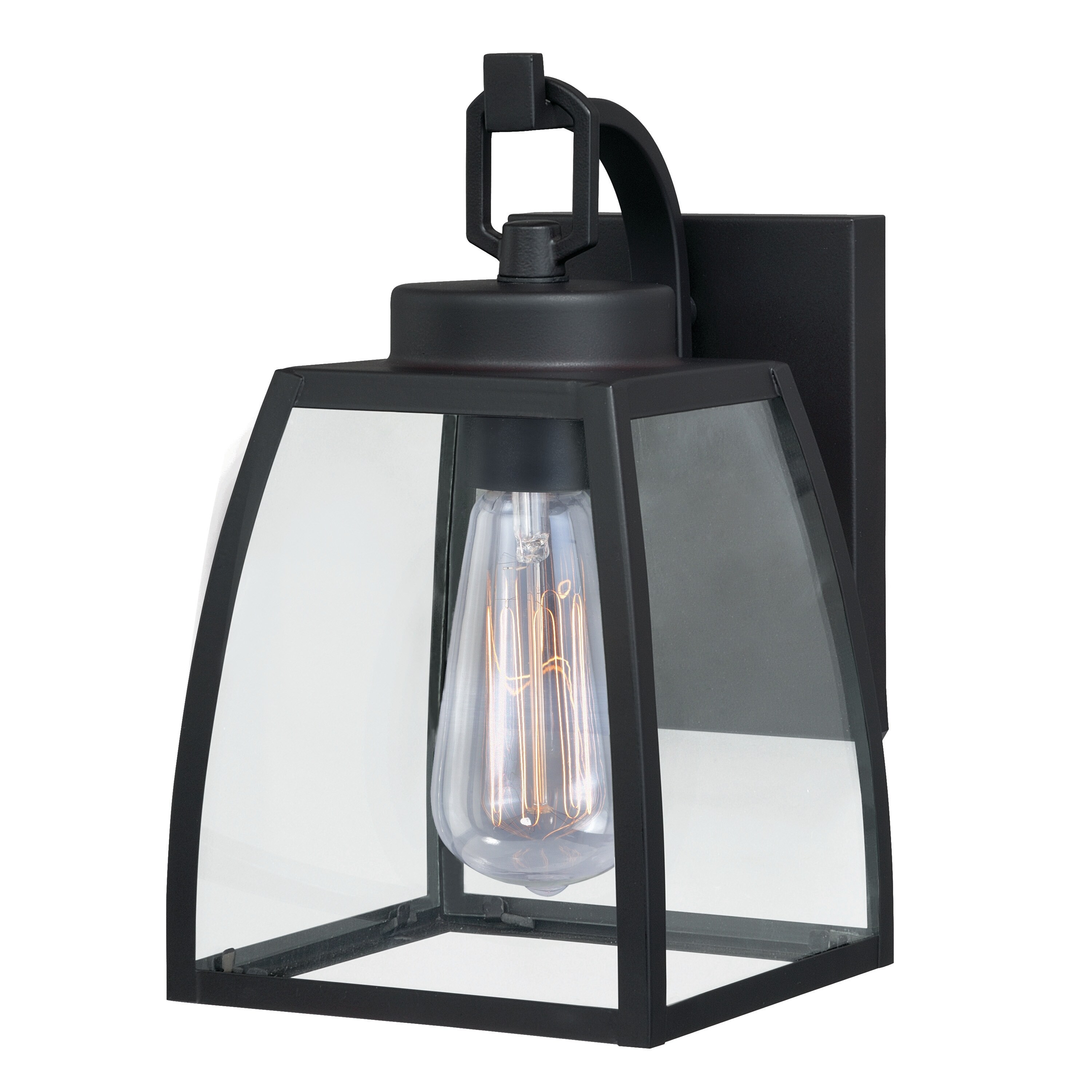 Granville 1 Light Bronze Geometric Outdoor Wall Lantern Clear Glass - 6-in W x 10.5-in H x 7.25-in D Shopping - The Best Deals on Outdoor Wall Lanterns | 26685234