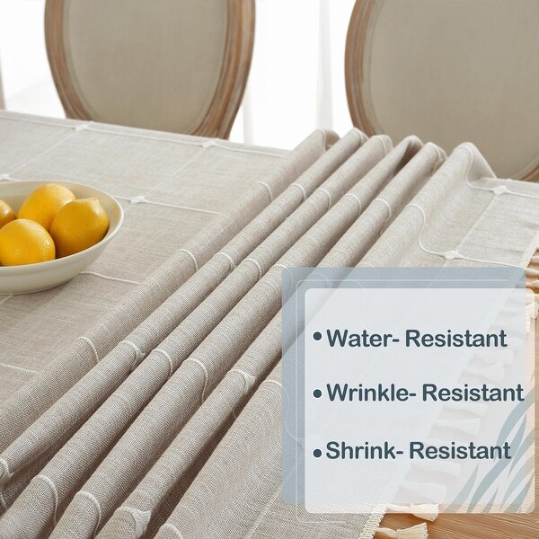 Rustic Tablecloth Cotton Linen Waterproof Tablecloths