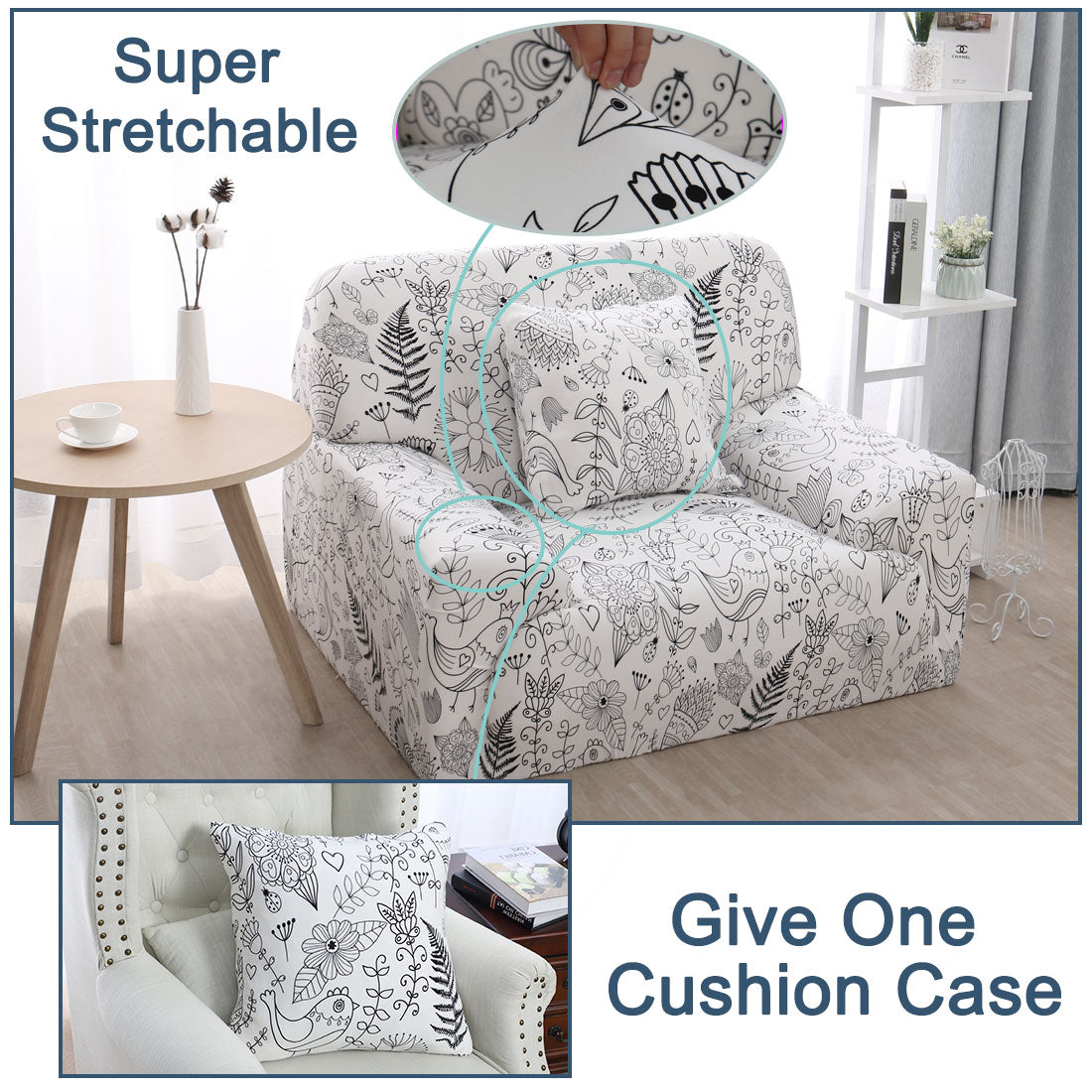 Unique Bargains 1-Piece Traditional Pattern Stretch Armchair Slipcover, #16