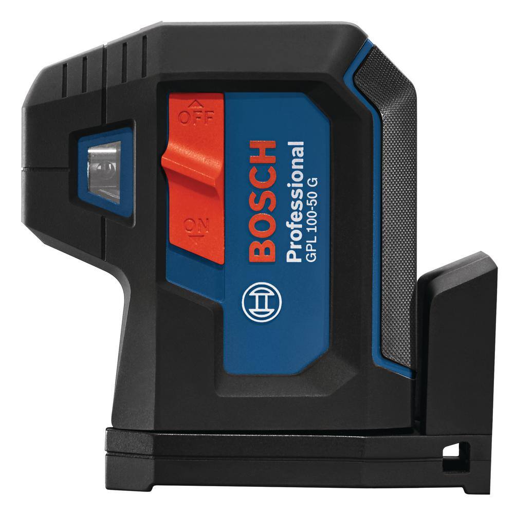 Bosch 125 ft. Green 5-Point Self-Leveling Laser with VisiMax Technology Integrated MultiPurpose Mount and Hard Carrying Case GPL100-50G