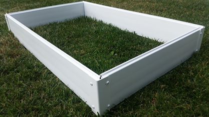 Handy Bed 2 x 3 Square Foot, Stack-able, White, Vinyl, Raised Garden Bed