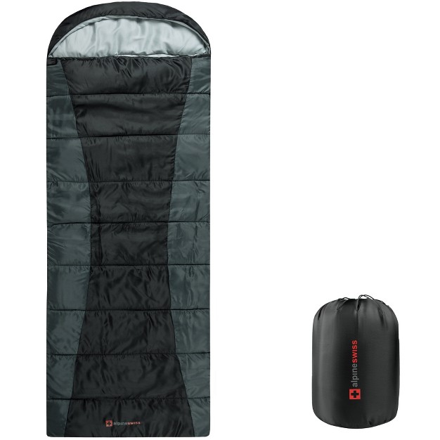 Alpine Swiss 0 c 32 f Sleeping Bag Lightweight Waterproof With Compression Sack Adults All Seasons Camping Hiking Backpacking Travel Outdoor Indoor