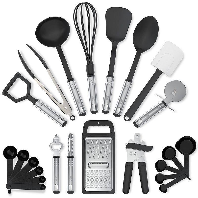 23 Nylon Kitchen Utensils and Stainless Steel Cooking Utensils Set - Lux Decor Collection