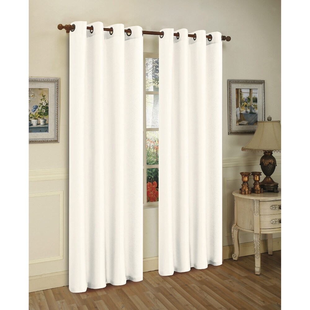 Mira Faux Silk Grommet Window Panel  55x84 Inches
