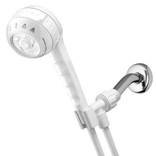 Waterpik 4-Spray 3.3 in. Single Wall Mount Handheld Shower Head in White SM-451