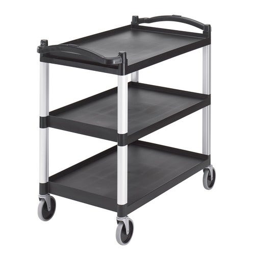 Cambro BC340KD110 Three-Shelf Standard Duty Utility Cart， 400 lb. Capacity， Black