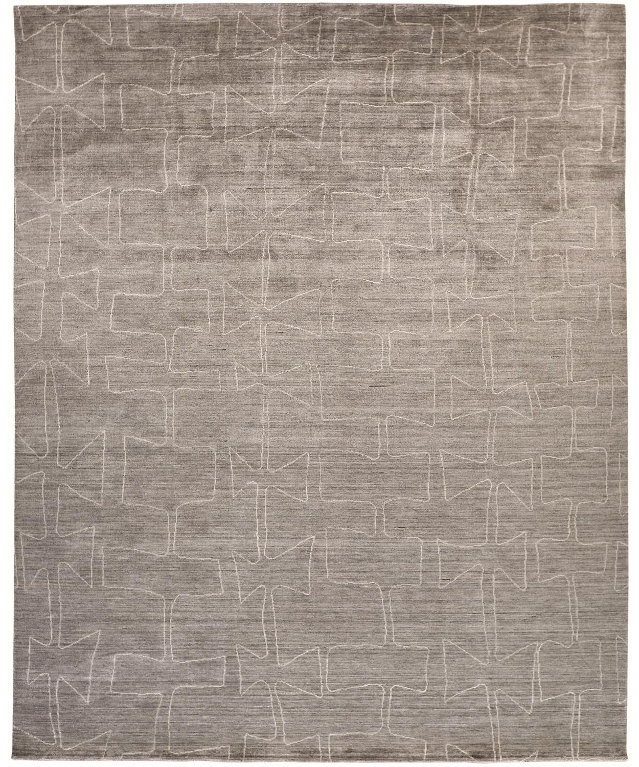 Miska Hand Woven Gray and Ivory Rug by BD Fine