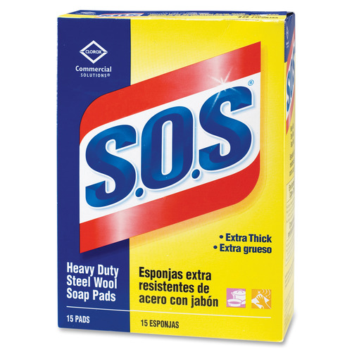 Clorox Commercial Solutions SOS Steel Wool Soap Pads  CLO88320