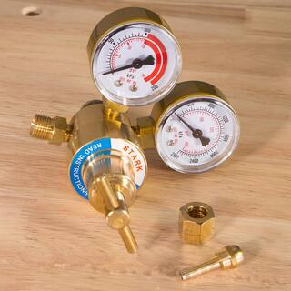 XtremepowerUS 2 in. Rear Mount Acetylene Gas Welding Regulator Pressure Gauge (14 in. Hose Fitting Size) 55154-H