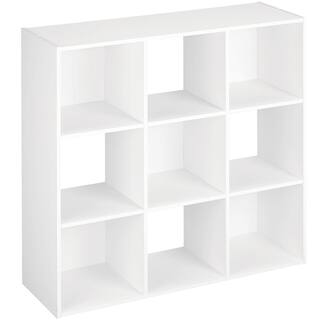 ClosetMaid 35.88 in. H x 36 in. W x 11.89 in. D White Wood Look 9-Cube Organizer 55904