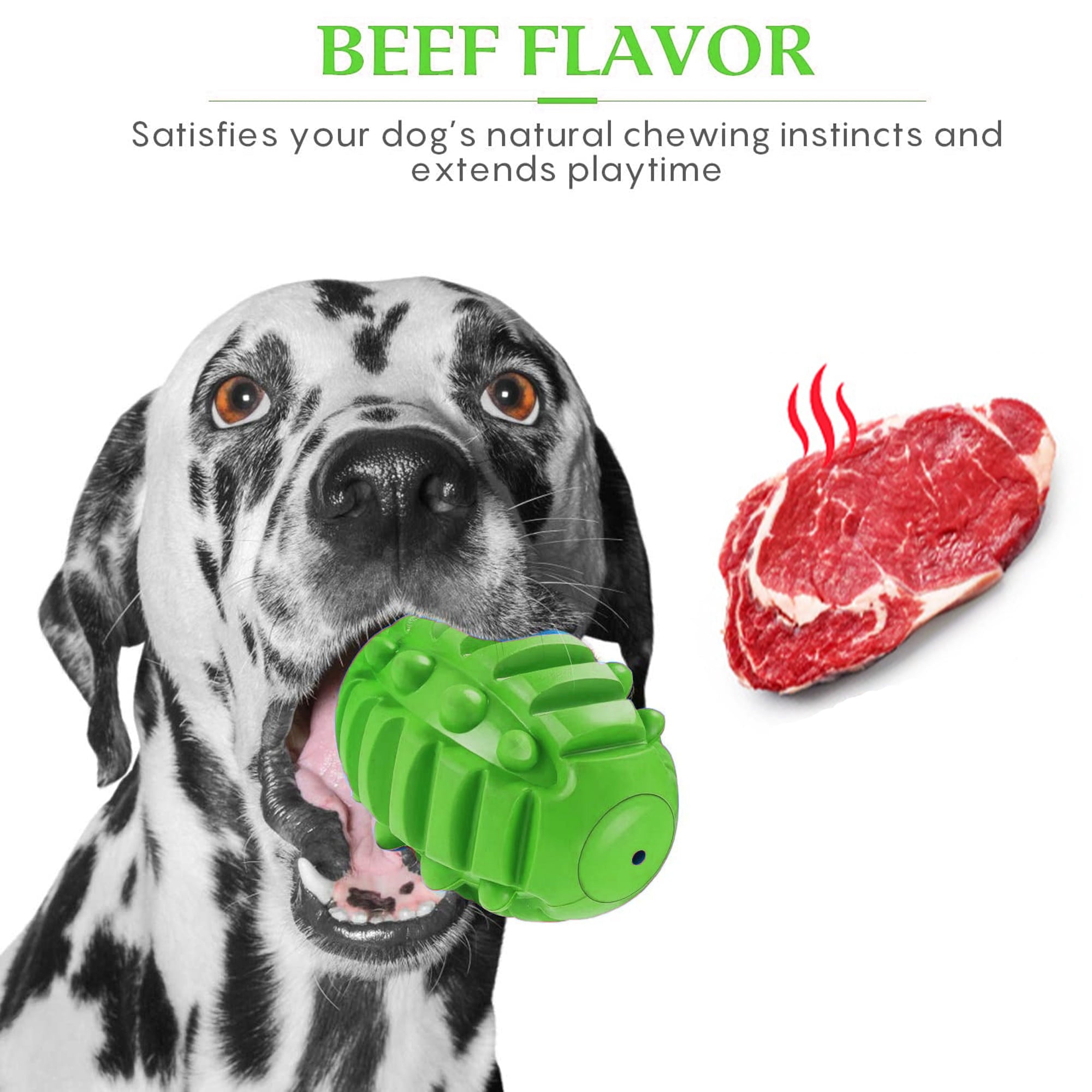 Pet Deluxe Squeaky Dog Ball Toys for Aggressive Chewers Indestructible Durable Tough Big Dogs Chew Toys Floatable Rubber Interactive Pet Toys for Medium andLarge Breeds Dog