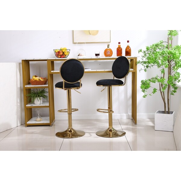 2pcs Bar Stools Round Seat High Quality Dining Chairs