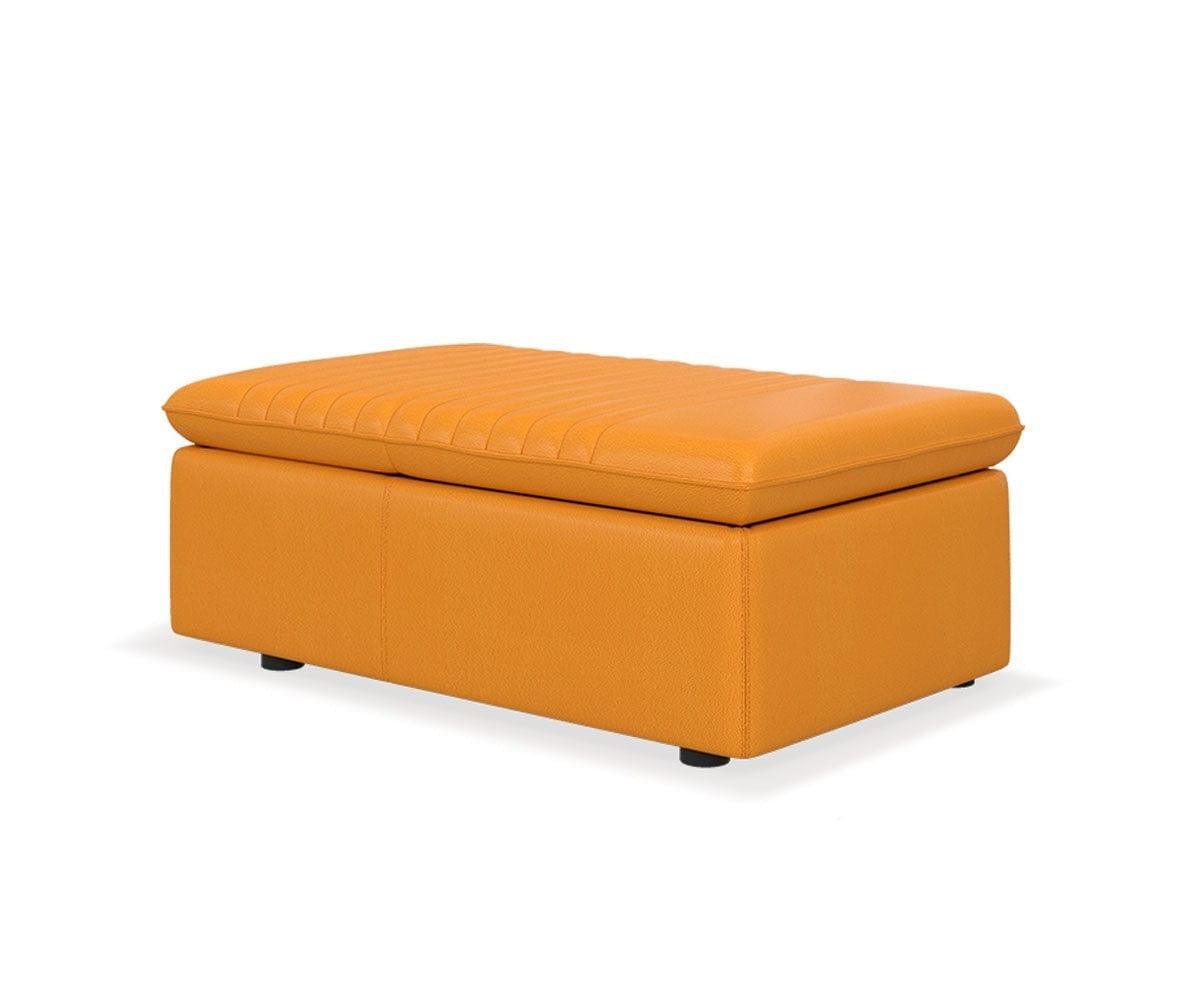 Tobi Leather Storage Ottoman & Chair