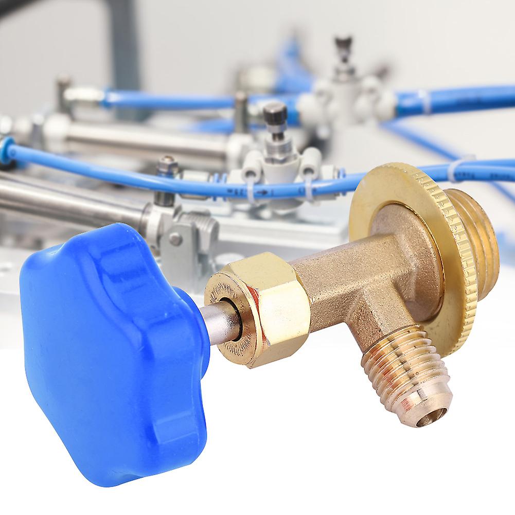 Refrigerant Bottle Opener Brass Dispensing Valve 1/4sae For Air Conditioning R134/r22r22