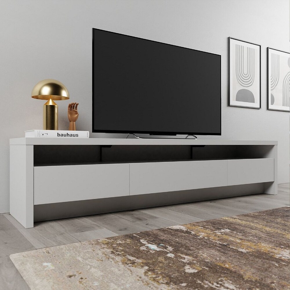 Manhattan Comfort Sylvan 85.43 In. Storage Media Cabinet Console