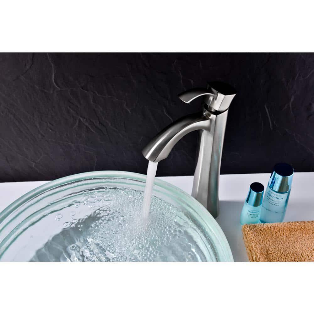 ANZZI Harmony Series Single Hole SingleHandle Vessel Bathroom Faucet in Brushed Nickel