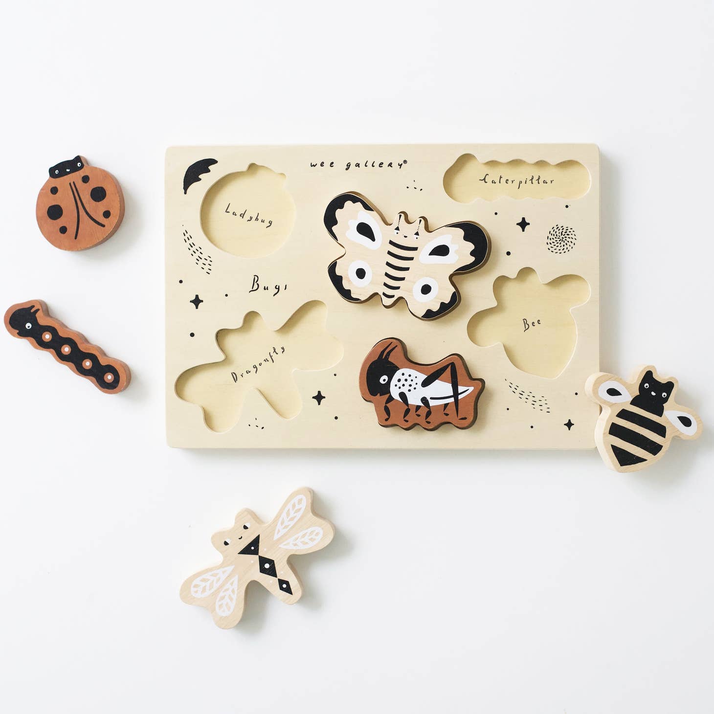 Wooden Tray Puzzle - Bugs by Wee Gallery