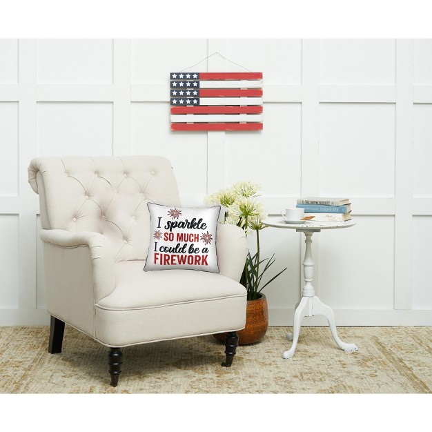 X 18 quot Spark So Much Light up Led July 4th Light up Throw Pillow