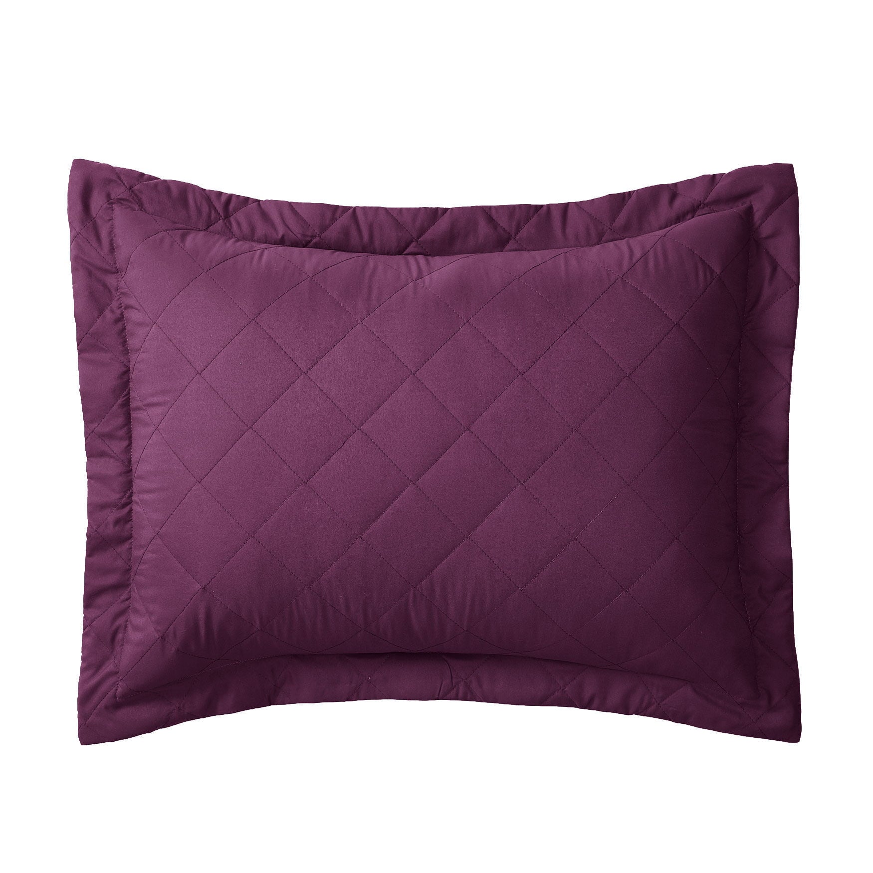 Brylanehome Bh Studio Reversible Quilted Sham - King， Plum Dusty Lavender