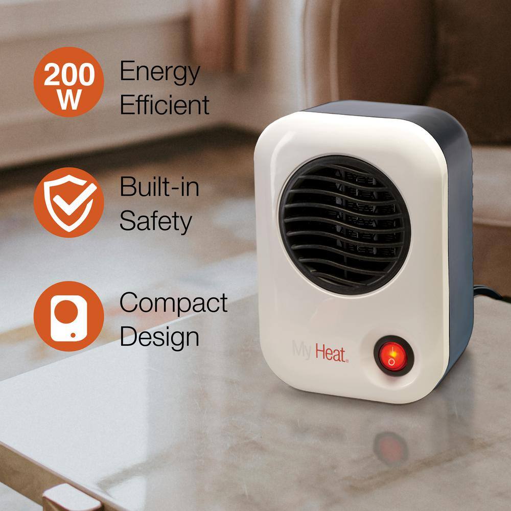 Lasko My Heat 200-Watt Electric Portable Personal Space Heater White 101