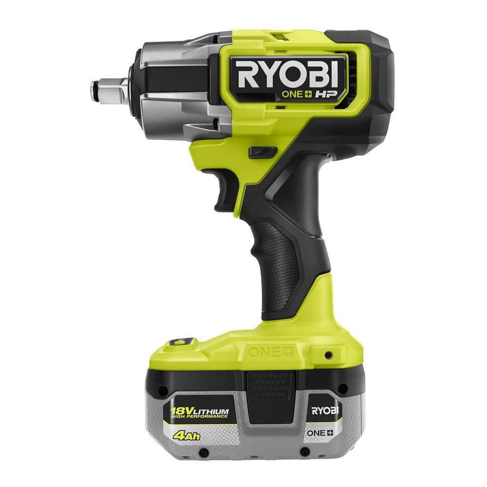 RYOBI ONE+ HP 18V Brushless Cordless 4-Mode 1/2 in. Impact Wrench Kit w/ 4.0 Ah HIGH PERFORMANCE Lithium-Ion Battery & Charger P262K1