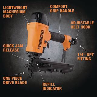 Freeman 2nd Generation Pneumatic 10.5-Gauge 1-916 in. Fencing Stapler with Metal Belt Hook and 14 in. NPT Air Connector G2FS105