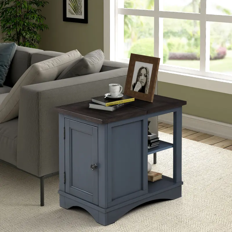 Amy Denim Blue Side Table