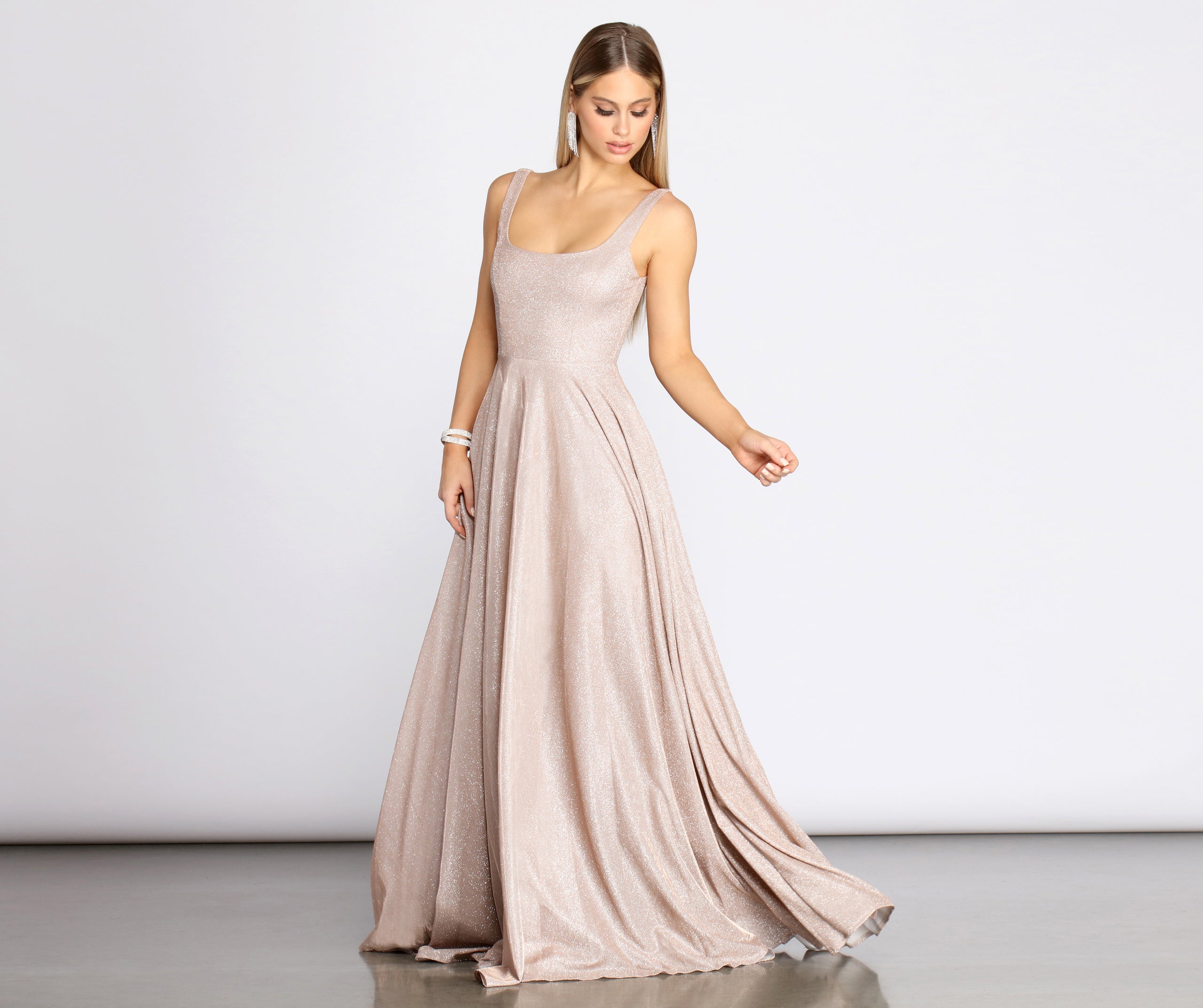 Emery Formal Glitter A-Line Dress