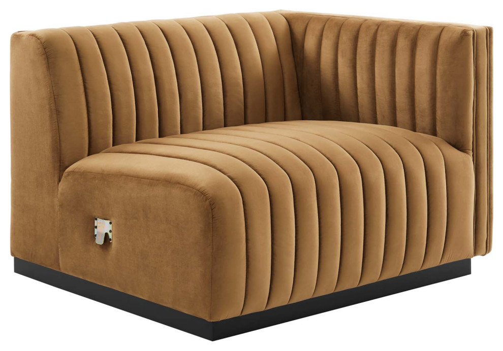 Conjure Channel Tufted Velvet Loveseat   Contemporary   Loveseats   by Modway  Houzz