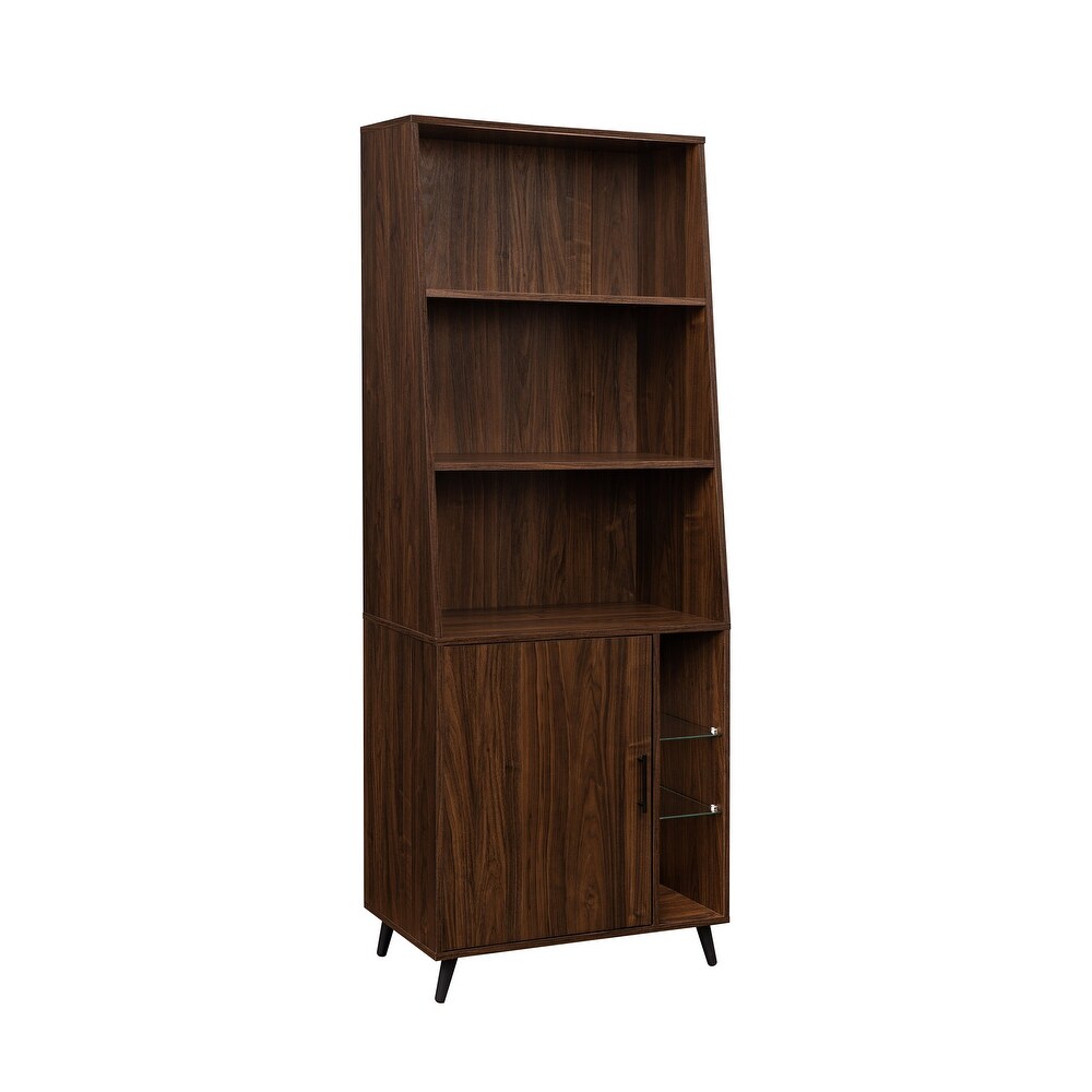 Middlebrook Modern Glass Shelf Accent Cabinet