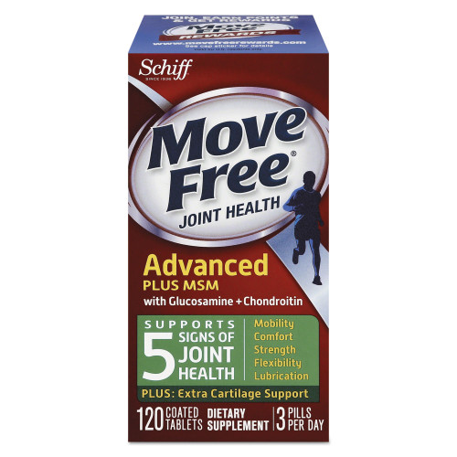 Move Free Advanced Plus MSM Joint Health Tablet， 120 Count (97008)