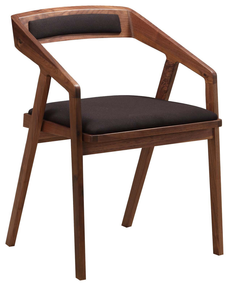 Mid   Century Modern Padma Arm Chair Black   Brown   Midcentury   Dining Chairs   by First of a Kind USA Inc  Houzz