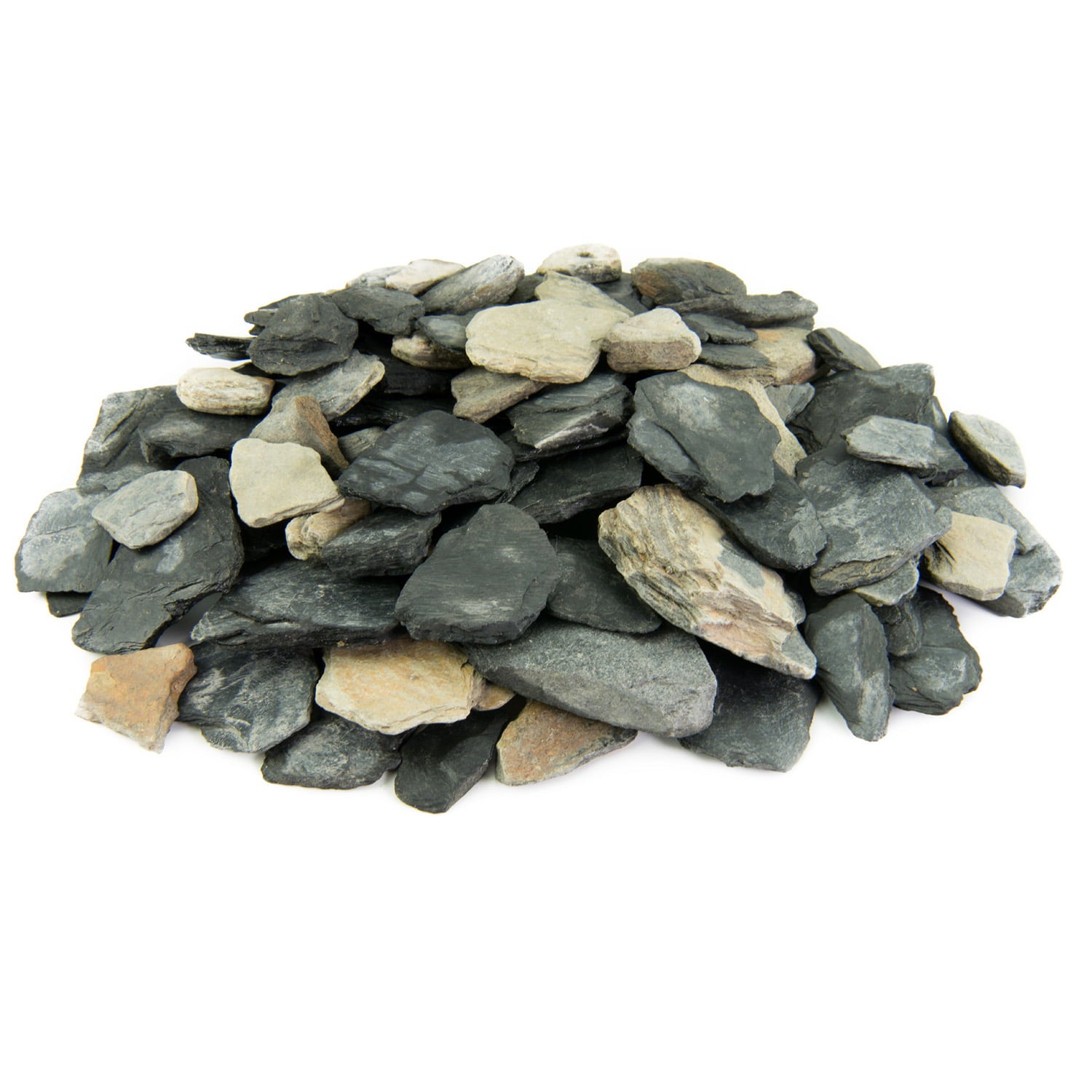 Black and Tan Slate Rock for Aquariums, Aqua-scaping, & Garden Stones