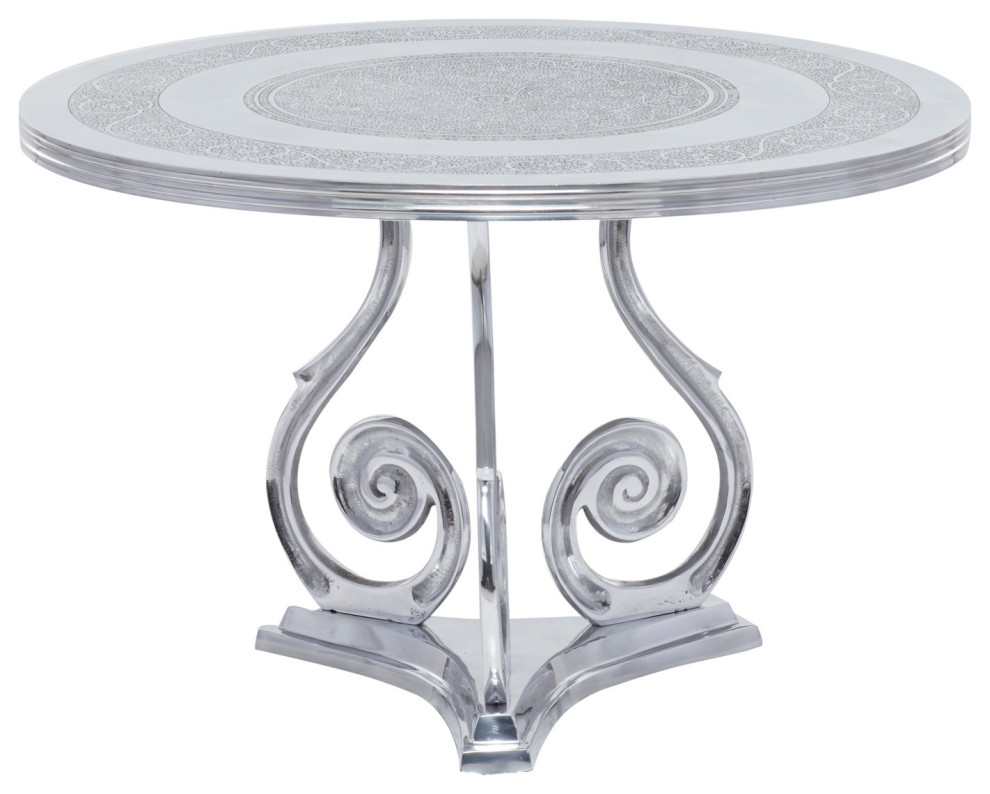 Silver Aluminum Coffee Table  21 quotx31 quotx31 quot560471   Traditional   Coffee Tables   by Brimfield  ampMay  Houzz