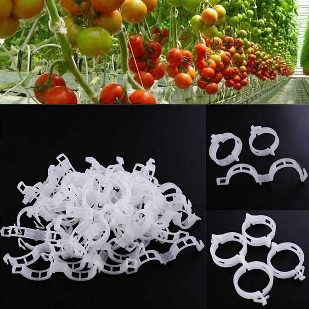 200-Pack Garden Plant Support Clips, Tomato Clips, Plant Ties, Trellis Clips for Securing Plants to Plant