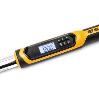 GEARWRENCH 38 in. Drive 10-100 ft.lbs. Flex-Head Electronic Torque Wrench with Angle 85078