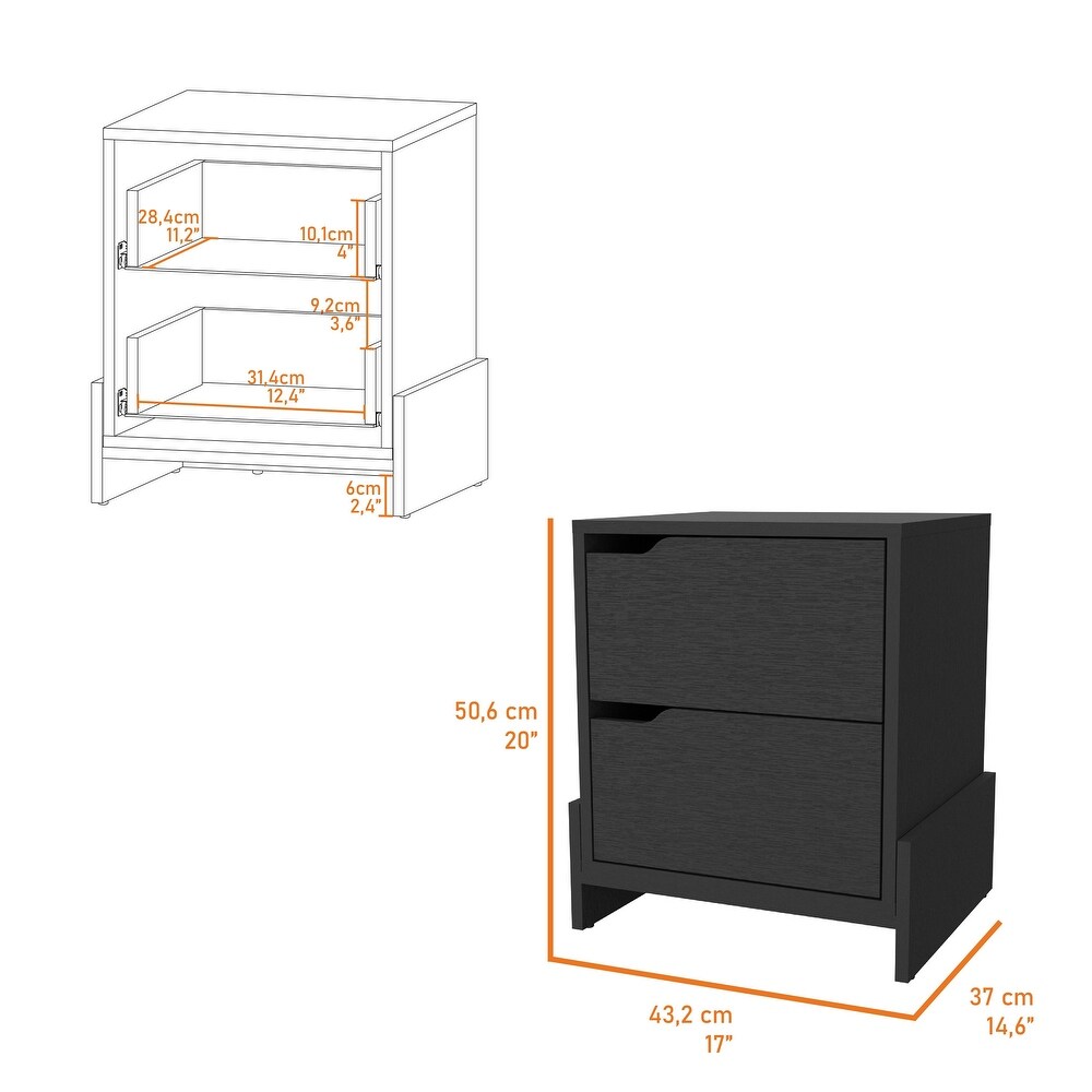 Ralston 2 Drawer Nightstand