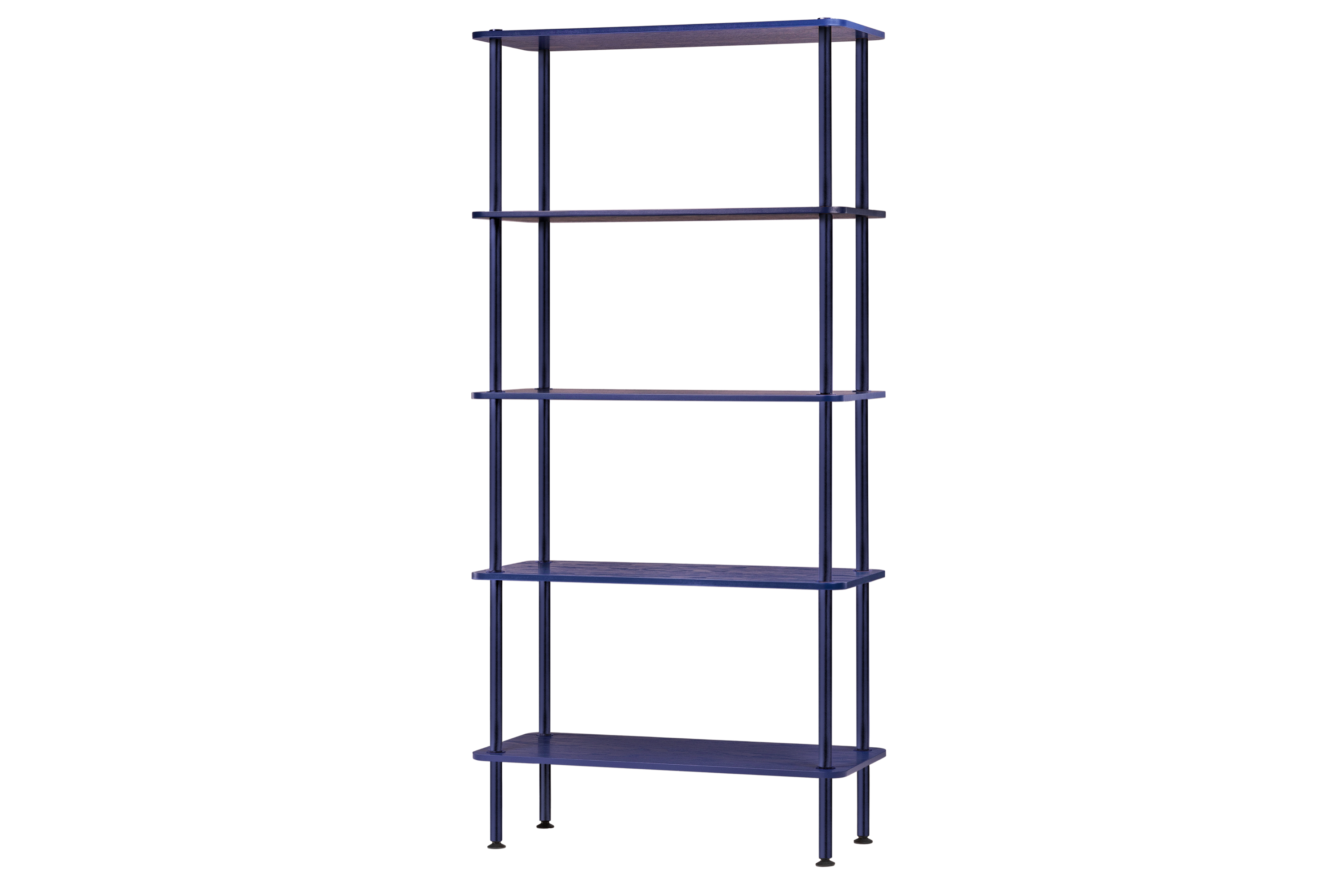 Tall Open Wooden Bookcase with 6 Shelves