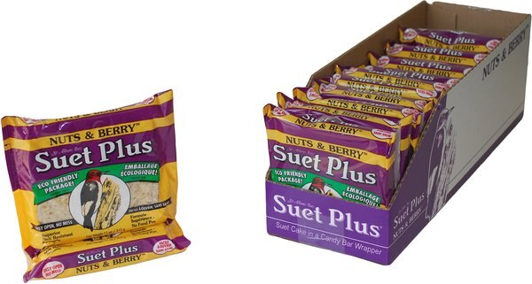 St. Albans Bay Suet Plus Nuts and Berry Blend Suet Wild Bird Food， case of 12