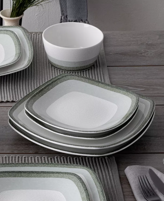 Noritake Colorscapes Layers 12 Piece Square Dinnerware Set