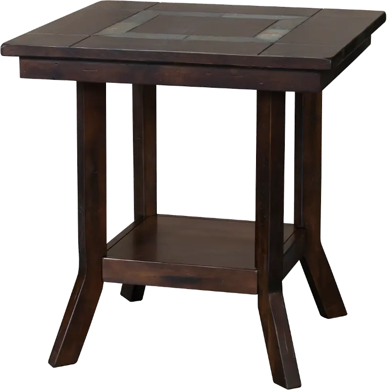 Santa Fe Mahogany Square End Table