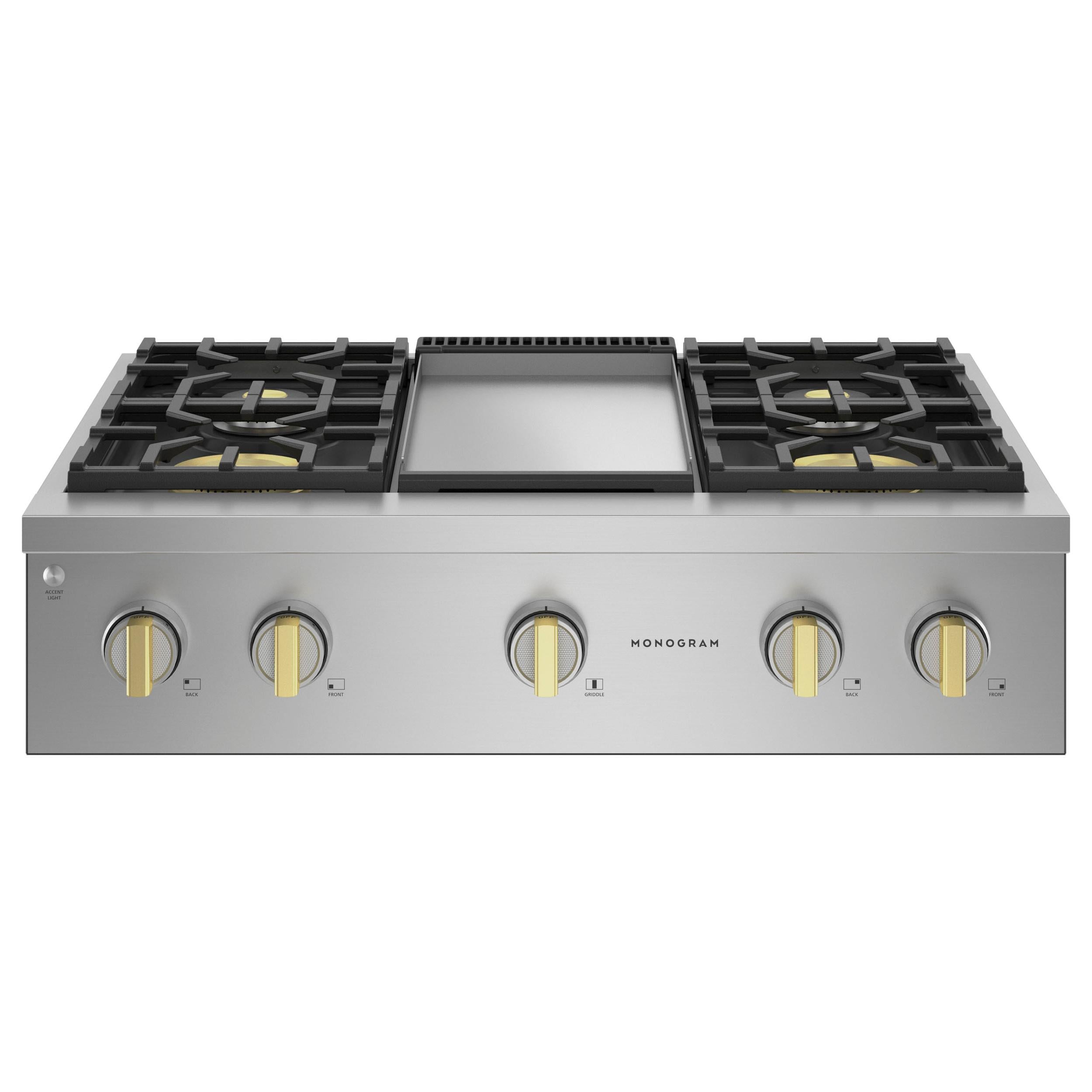 Monogram 36-inch Gas Rangetop with Griddle ZGU364NDTSS