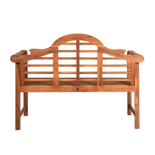 Lutyens 3 seat Arched Acacia Wood Outdoor Garden Patio Bench Jonathan Y