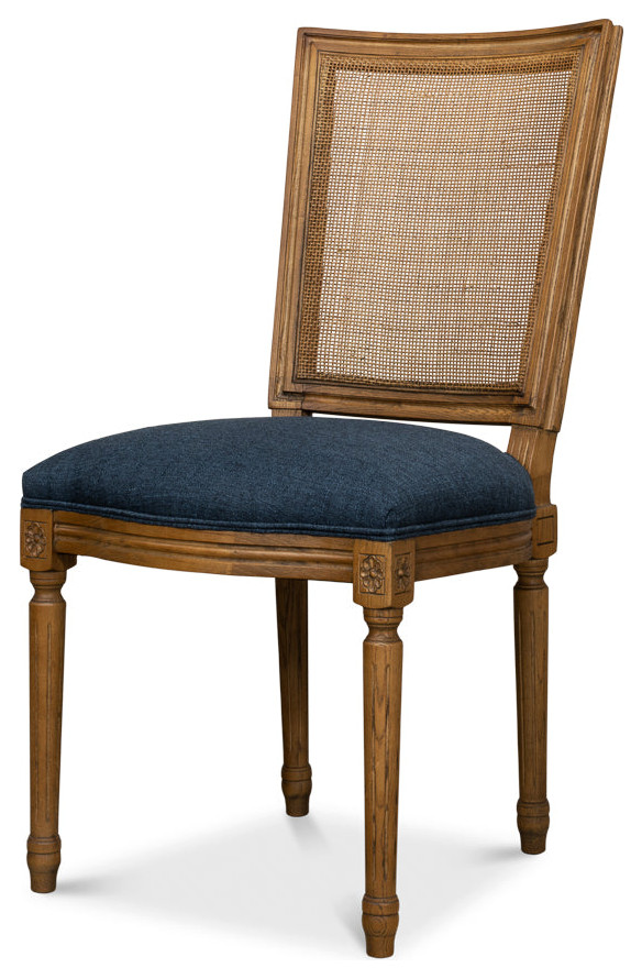 Boyd Blue Dining Chairs Set of 2   Traditional   Armchairs And Accent Chairs   by Sideboards and Things  Houzz