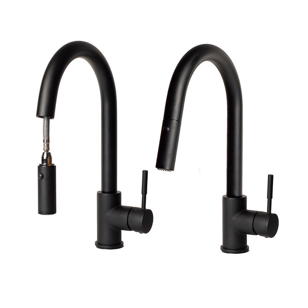 ZLINE Kitchen and Bath ZLINE Arthur Kitchen Faucet in Matte Black (ATH-KF-MB) ATH-KF-MB