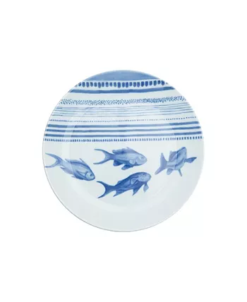 Porland Marine Blue 6-Piece Cake Plate Set