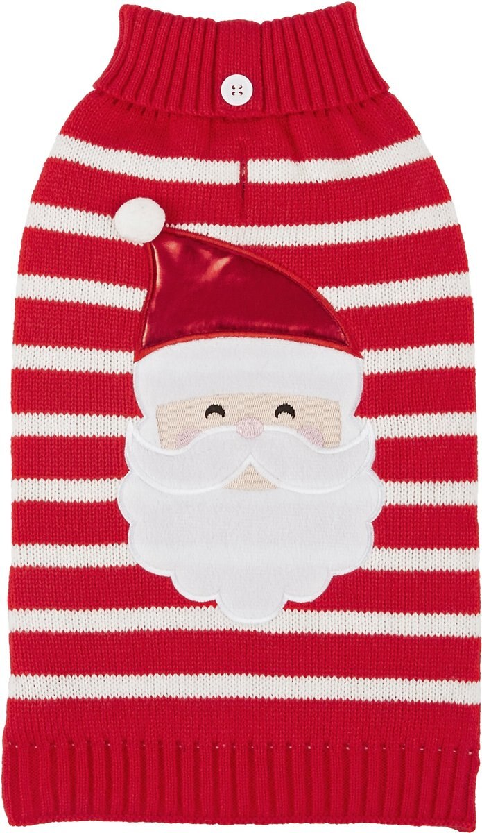 Frisco Striped Santa Dog and Cat Christmas Sweater