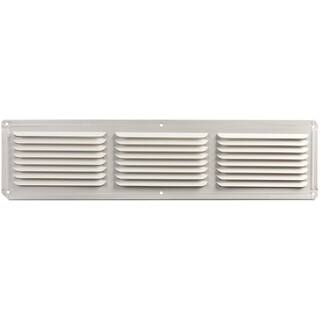 Master Flow 16 in. x 4 in. Aluminum Under Eave Soffit Vent in White EAC16X4W